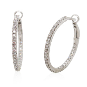 0.72ct Total Weight Diamond Hoops