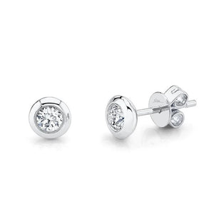 Bezel Set Diamond Studs