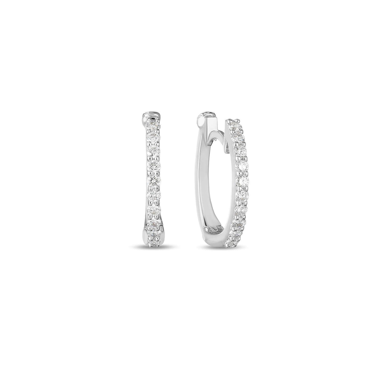 Roberto Coin Diamond Baby Hoop Earrings