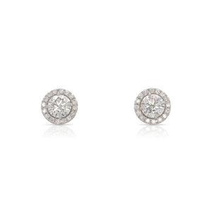 Diamonds of Wonder 0.27ct Total Weight Diamond Halo Stud Earrings