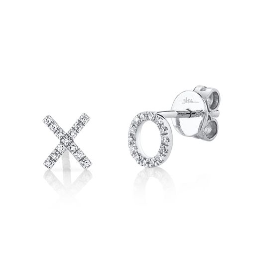 Diamond XO Stud Earrings