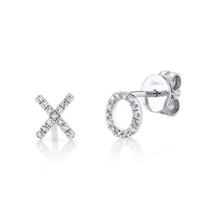 Diamond XO Stud Earrings