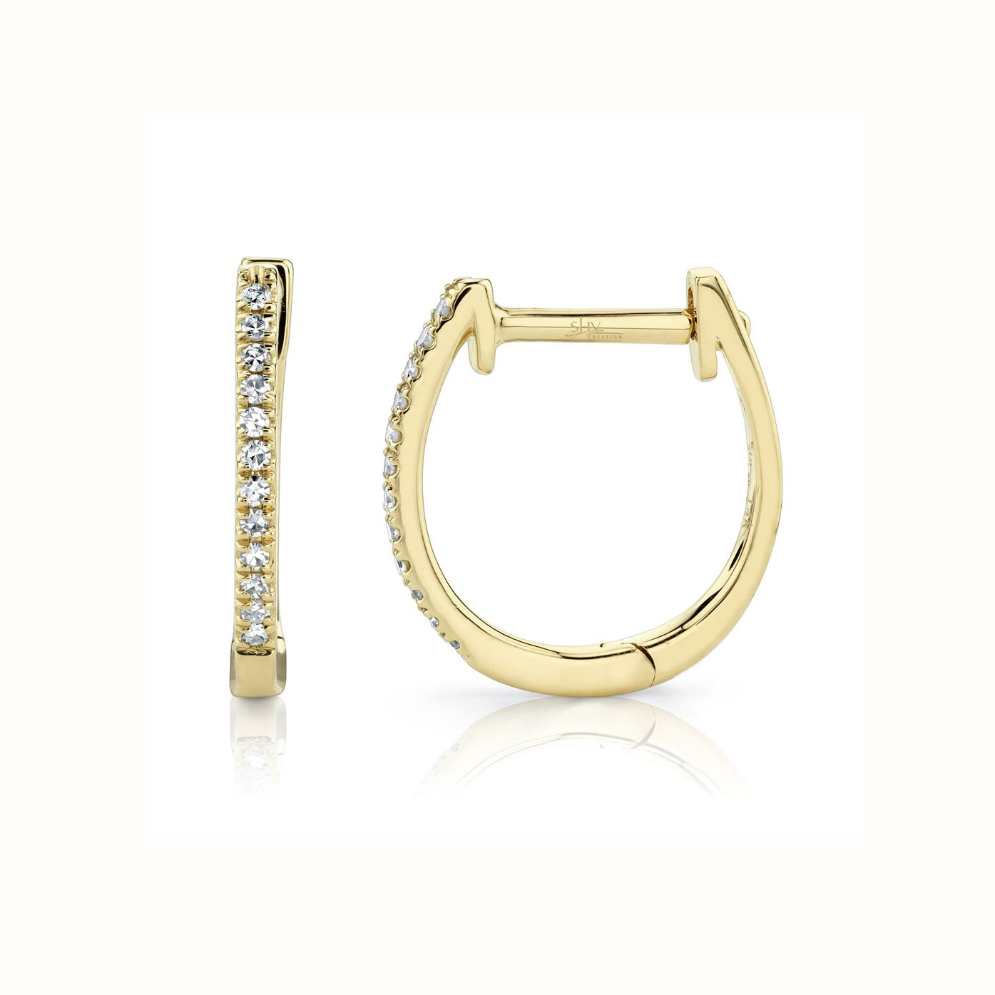 Diamond Huggie Earrings