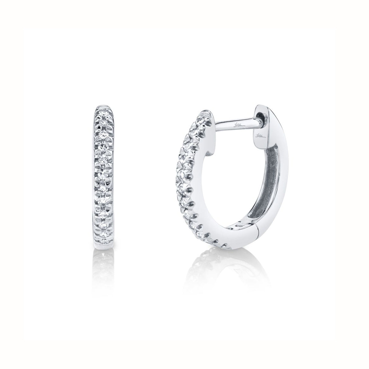Diamond Huggie Earrings