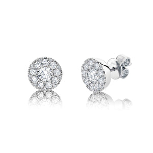 Halo Cluster Diamond Earrings