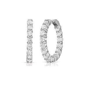 Roberto Coin Small Inside Outside Diamond Hoops