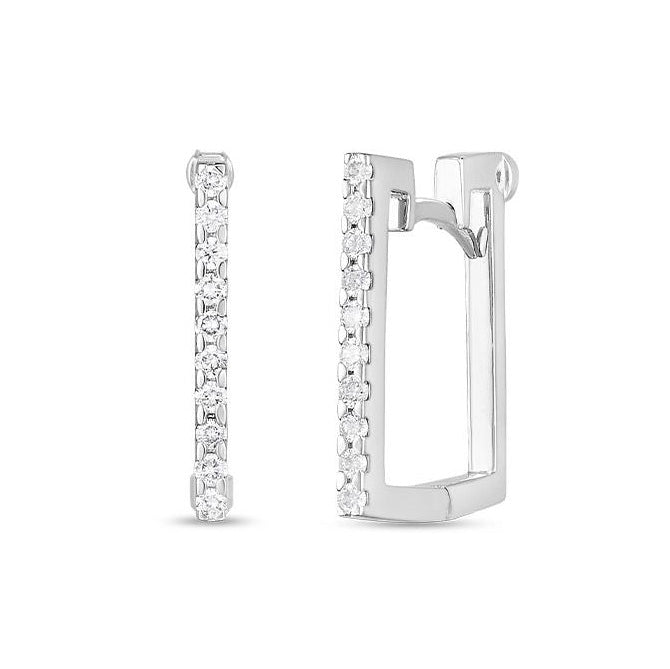 Roberto Coin White Gold Square Earrings