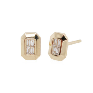 Baguette Diamond Studs