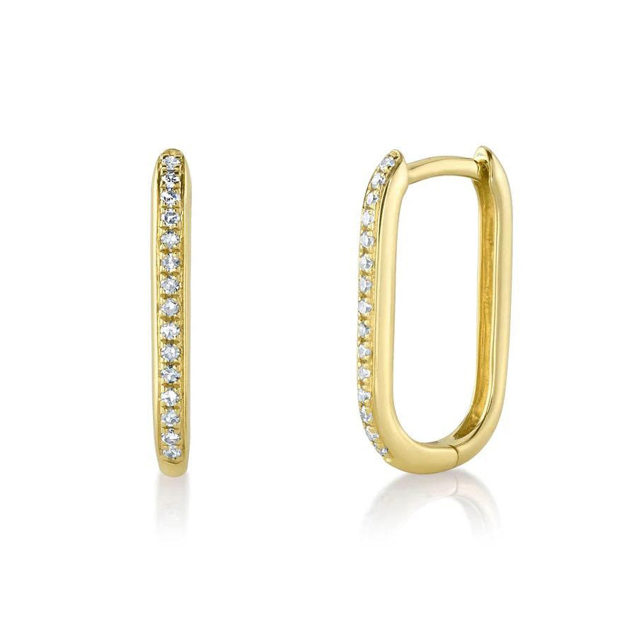 Diamond Oval Hoops