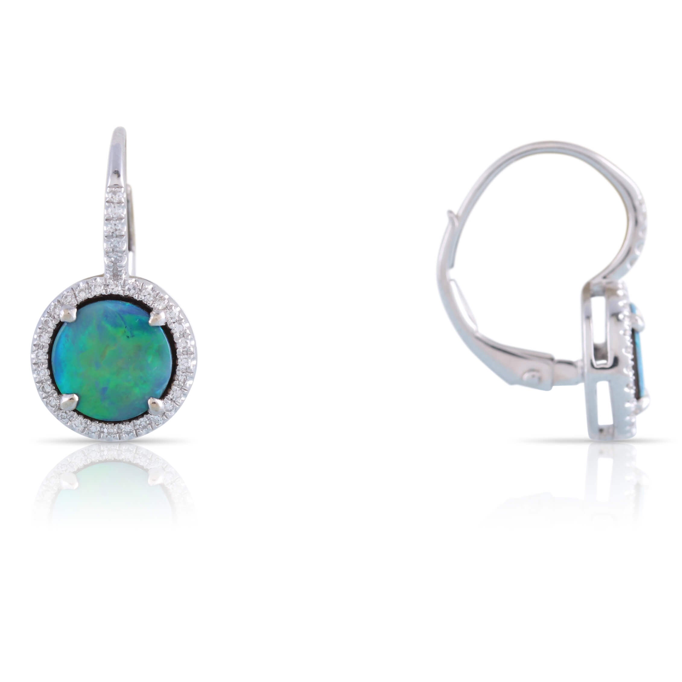 Opal Halo Earrings
