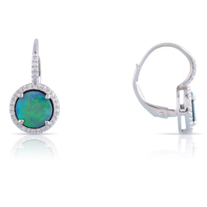 Opal Halo Earrings
