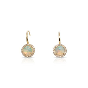 Opal and Diamond Earrings