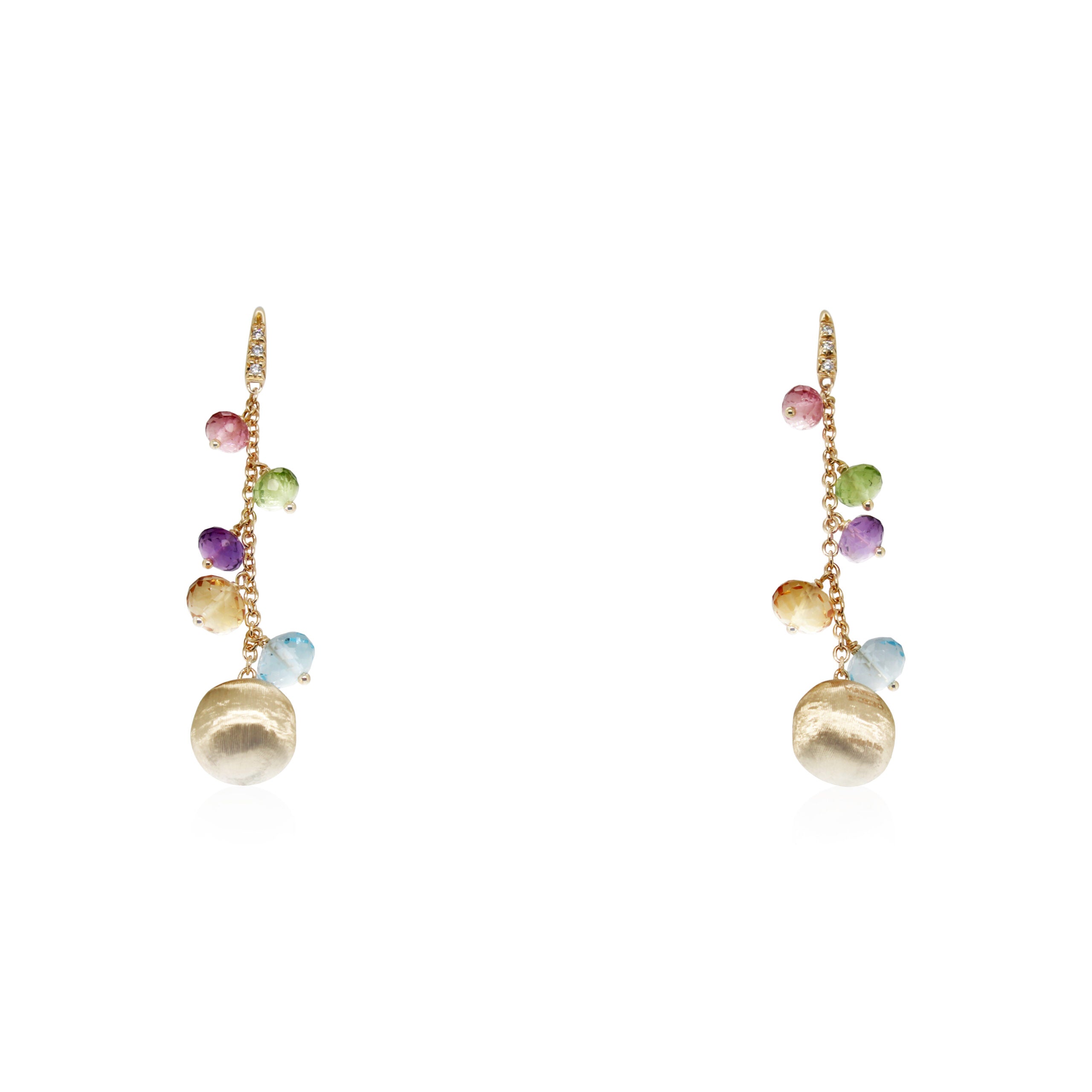 Marco Bicego Mixed Gemstone and Diamond Drop Earrings