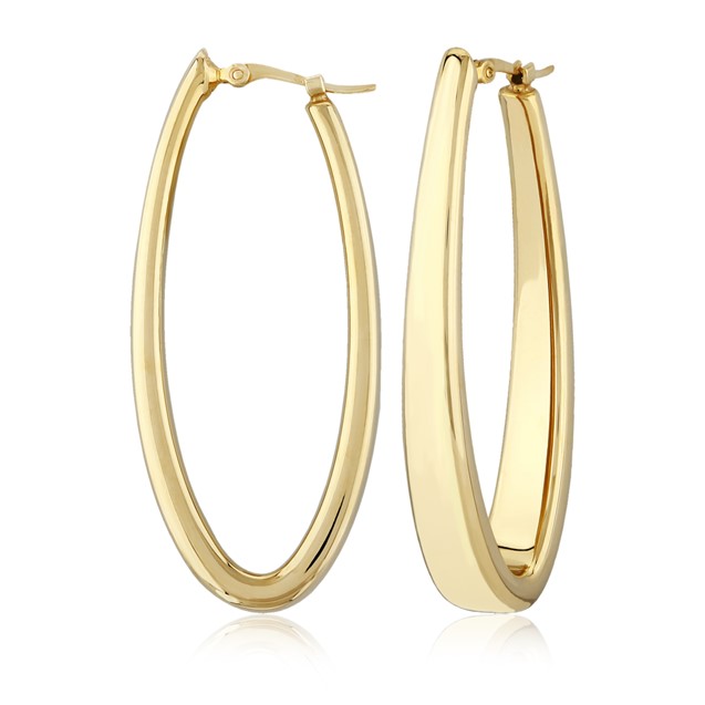 Large Oval Oblong Hoops