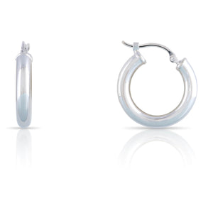 White Gold Hoop Earrings