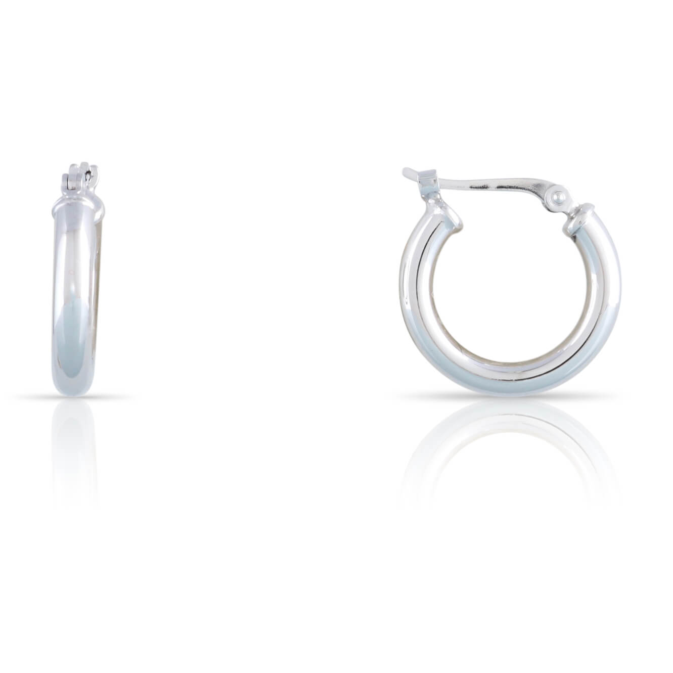 White Gold Hoop Earrings