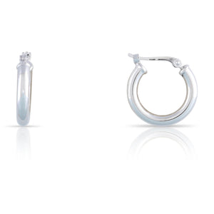 White Gold Hoop Earrings