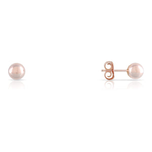 Rose Gold Ball Stud Earrings