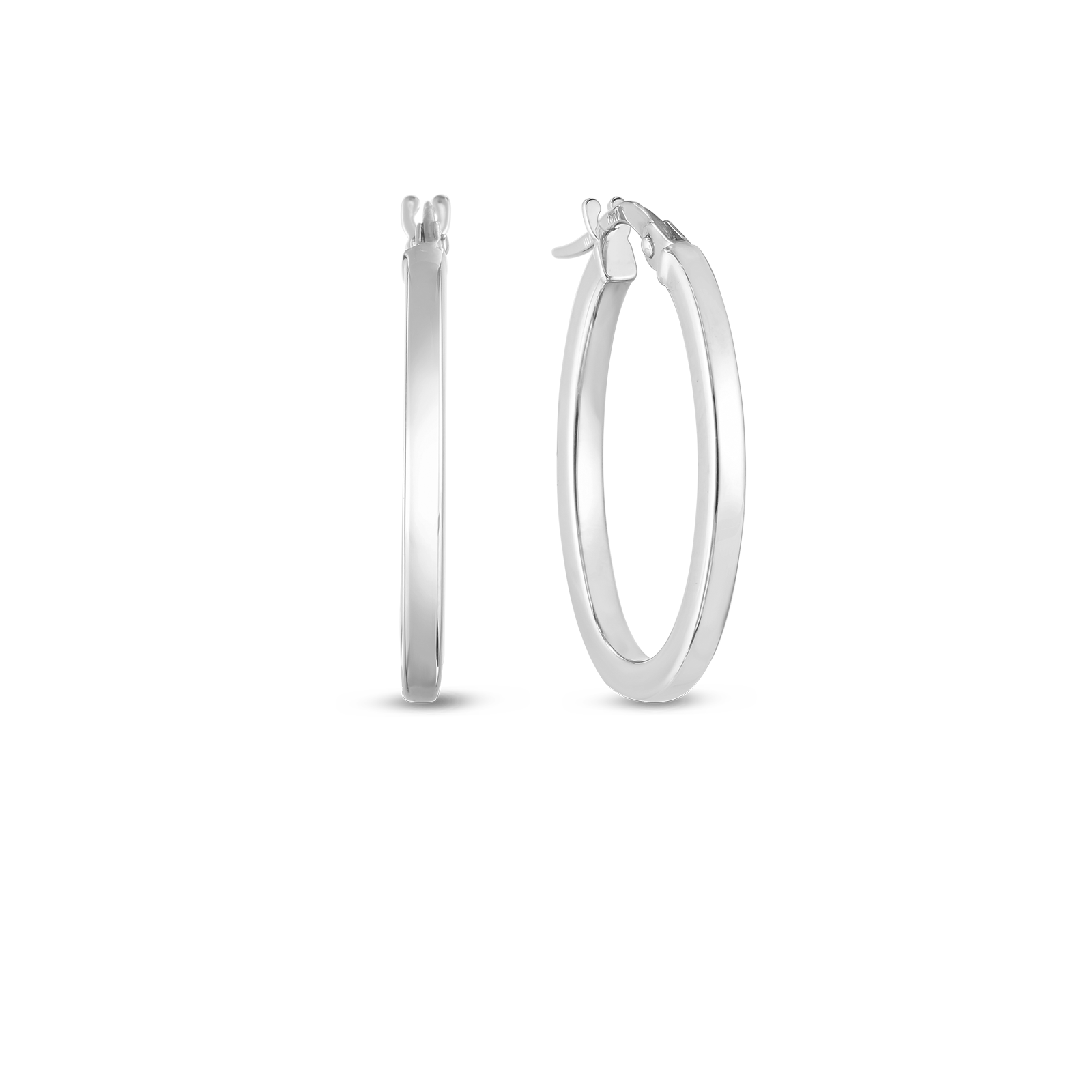 Roberto Coin Medium Oval Hoop Earrings