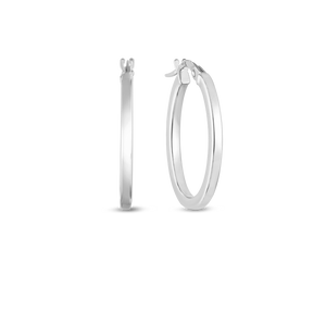 Roberto Coin Medium Oval Hoop Earrings