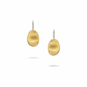 Marco Bicego Lunaria Collection 18K Yellow Gold and Diamond Small Drop Earrings
