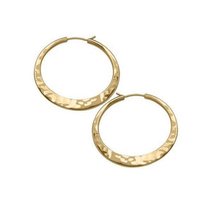 Hand Hammered Hoop Earrings