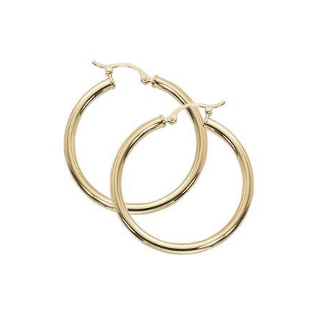 Round Tube Hoop Earrings