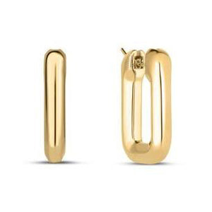 Roberto Coin Yellow Gold Small Square Earrings