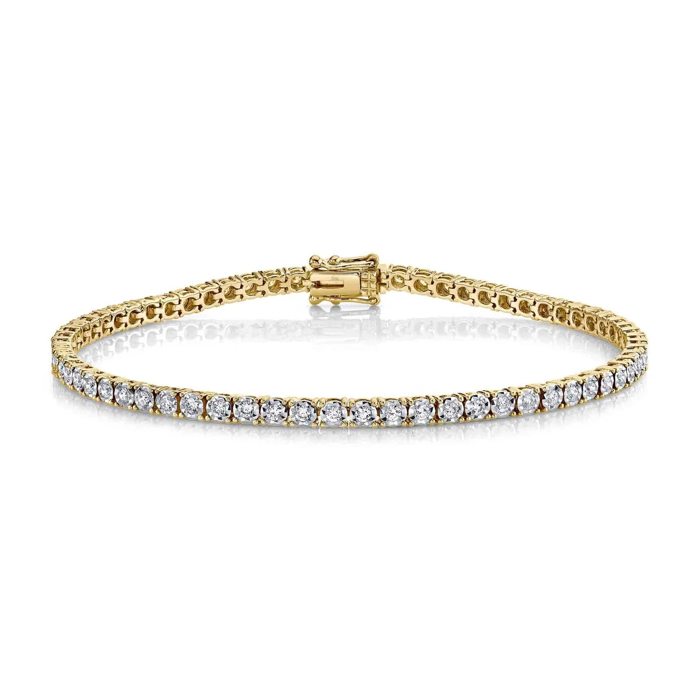 Diamond Yellow Gold Tennis Bracelet