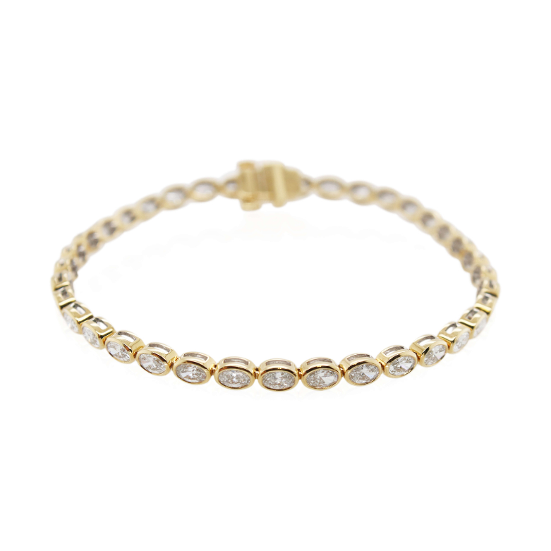 Bezel Set East-West Diamond Bracelet