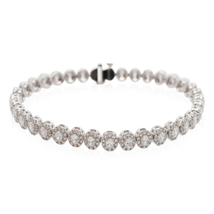 Oval Diamond Halo Bracelet