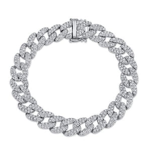 4.36 Carat Diamond Pave Link Bracelet