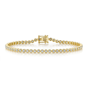 Bezel Set Diamond Tennis Bracelet