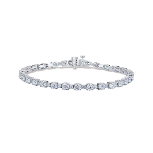 Alternating Small & Large Diamond Tennis Bracelet