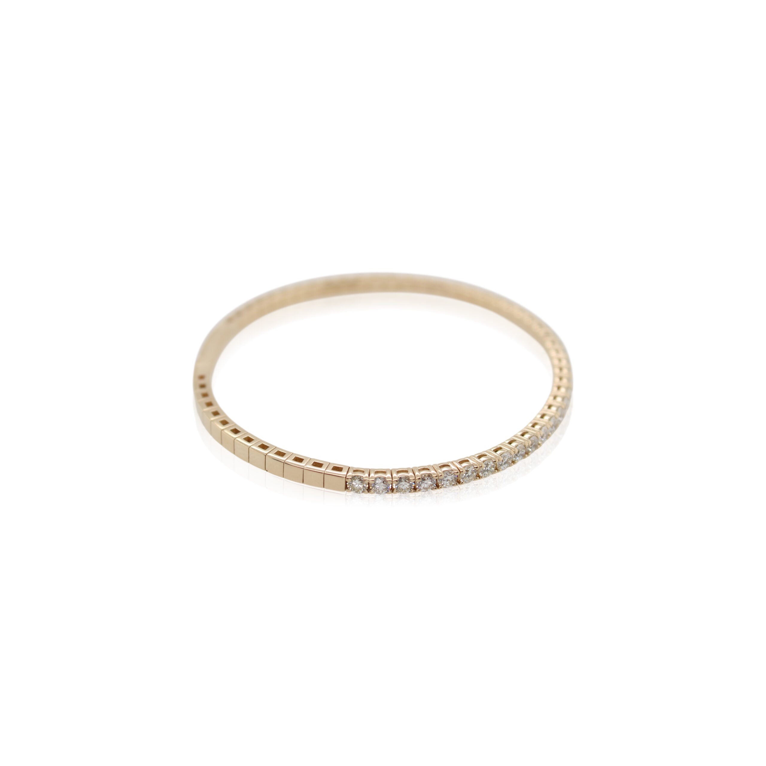 Yellow Gold Diamond Bangle Bracelet