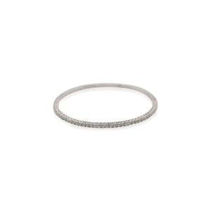 White Gold Flexible Eternity Bangle