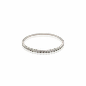 White Gold Flexible Bangle Bracelet