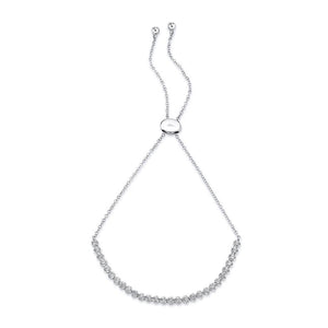 White Gold Diamond Bolo Bracelet