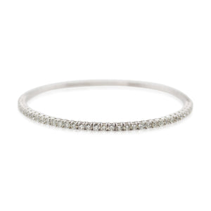 White Gold Diamond Flex Bangle Bracelet