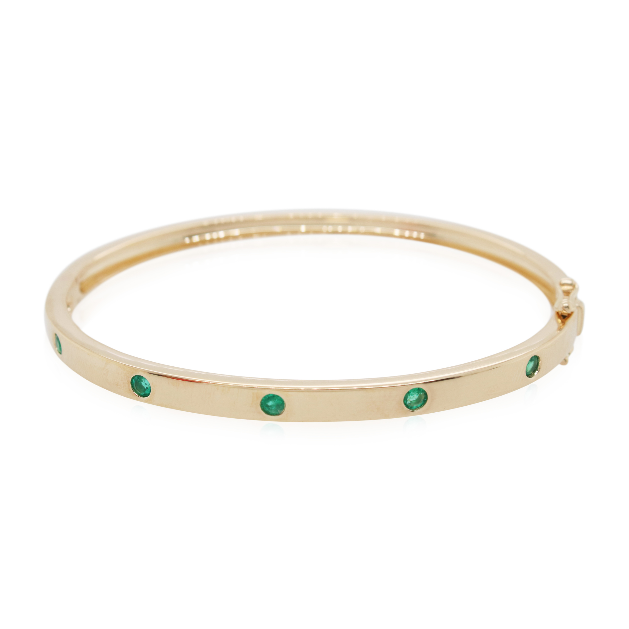 Round Emerald Station Bracelet