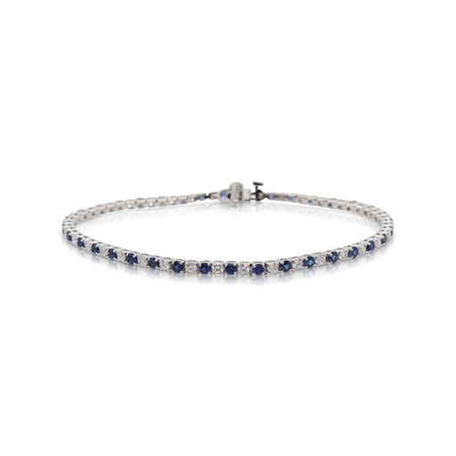 Sapphire and Diamond Tennis Bracelet