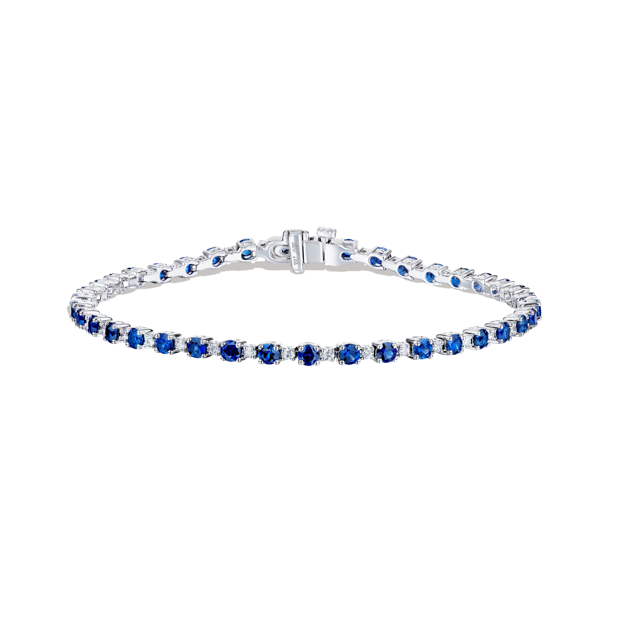 Alternating Sapphire and Diamond Bracelet