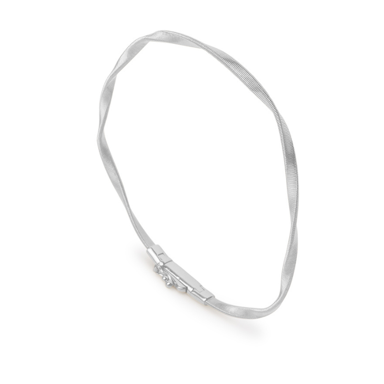 Marco Bicego Marrakech Collection 18k White Gold Twisted Coil Bracelet
