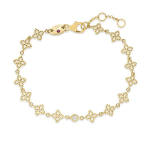 Roberto Coin Diamond Princess Flower Station Bracelet