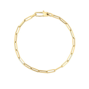 Roberto Coin Yellow Gold Paperclip Link Bracelet