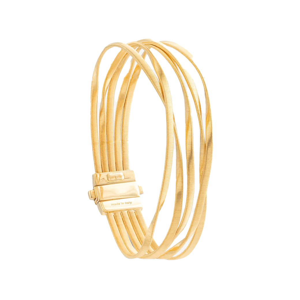 Marco Bicego Marrakech Collection 18k Yellow Gold 5-Stand Coil Bracelet