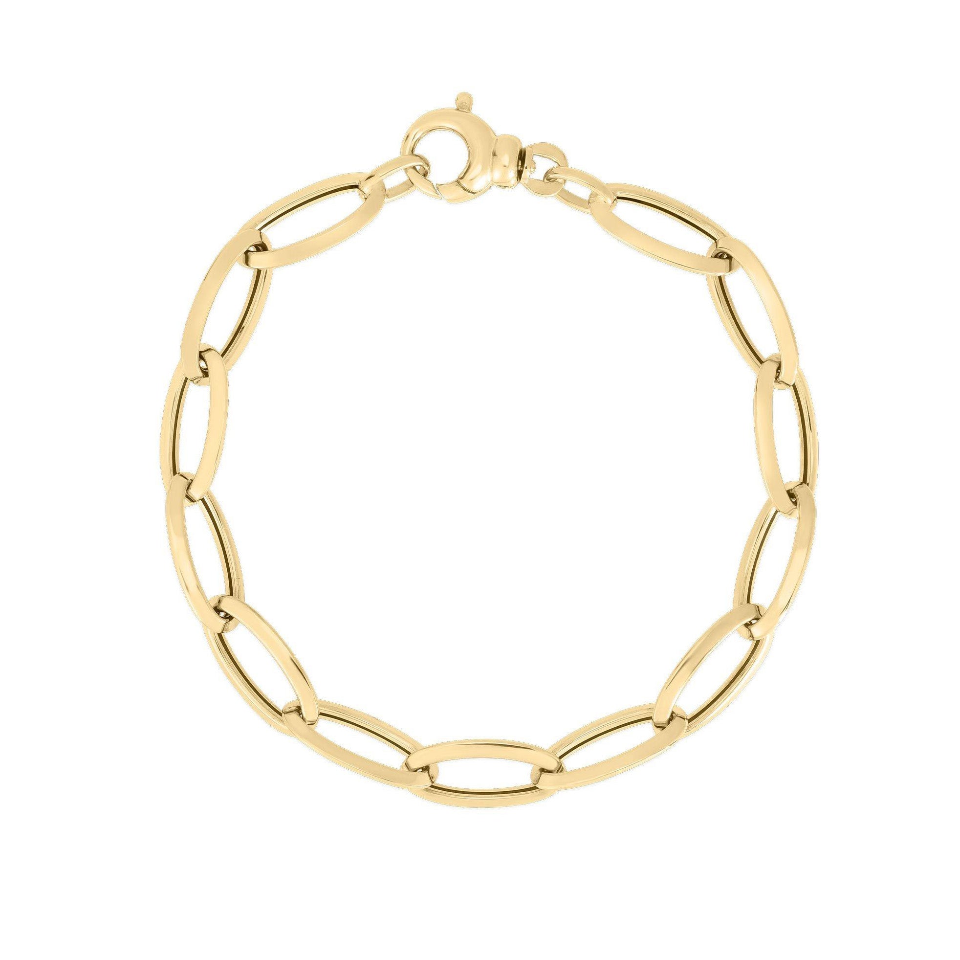 Roberto Coin 8" Knife Edge Oval Link Bracelet