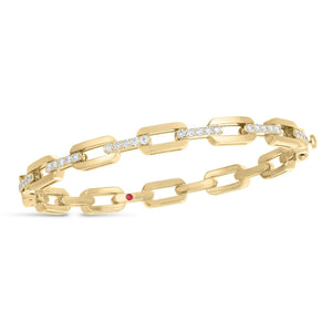 Roberto Coin Navarra Collection Yellow Gold Shiny Bangle Bracelet