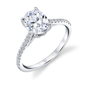 Sylvie White Gold Diamond Accented Mounting