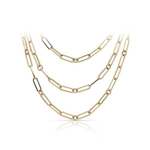 Roberto Coin Three Strand Paperclip Necklace